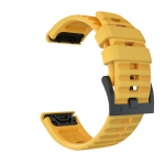 26&ndash;22 mm silikoninis greito atpalaidavimo laikrodžio dirželis, skirtas &bdquo;Garmin Fenix ​​6X Pro&ldquo; laikrodžiui, &bdquo;Easyfit&ldquo; rie&scaron;o dirželis, skirtas &bdquo;Fenix ​​6 Pro&ldquo; laikrodžiui. 22MM Fenix 6 6 Pro geltona