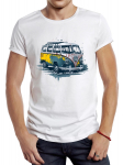 TEEHUB Vintažinis Pie&scaron;tas Autobusas Vyri&scaron;ki Mar&scaron;kinėliai Grafiniai Kempingo Autobusas Sportinė Medžiaga Retro Klasikiniai Automobiliai Vir&scaron;ūnės Hipsteri&scaron;ki Mar&scaron;kinėliai S smėlis