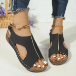 Sandalias de cu&ntilde;a ortop&eacute;dicas para mujer, calzado casual, cuero vintage, antideslizante, estilo vintage, calidad, novedades 36