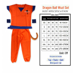 Vaikų dienos Drakono rutulio Goku Cosplay kostiumų rinkinys berniukams ir mergaitėms M