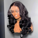 Sintetiniai nėriniai priekiniai perukai juodoms moterims Nėriniai priekiniai i&scaron; anksto nupe&scaron;ti natūrali plaukų linija su kūdikio plaukais, 180% tankis 20inches-13X1 T Part Wig