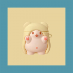 3D Wow Me&scaron;kiukas Dėklas Airpods Pro 2 Dėklas Apple Airpods 1 2 3 Pro 2 Ausinių Dėklas Mielas Belaidžio Įkrovimo Ausinių Dangtelis Animacinis for Airpods 1 2