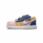 Air Jordan 1 Low ALT SE TD Daugiaspalvio Drobės Kūdikio Sportbačiai Balti Prancūzi&scaron;ko Mėlynumo Topazo Aukso FD2656-100 23.5