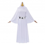 Anime figūrėlės Leia Cosplay kostiumas Princesės suknelė Disfraz Helovinas Karnavalo vakarėlis Suaugusiųjų suknelė moteriai S 40-45kg smėlis