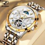 JINSHIDUN prekės ženklo daugiafunkcis automatinis mechaninis laikrodis Tourbillon vyri&scaron;kas laikrodis vyri&scaron;kas