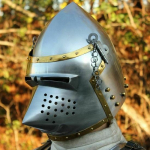 Viduramžių Hounskull Kiaulės Snukis Bascinetas 18g Funkcionalus Rekonstrukcijos &Scaron;arvų &Scaron;almas