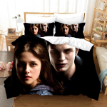 Twilight serijos antklodės užvalkalų komplektas ir pagalvių užvalkalai Vampių filmai Viengulis Karali&scaron;kas Pilnas Madingas 3D patalynės komplektas Suaugusiems Lovos patalynė EU single(135x200cm)