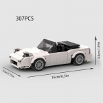 Moc Racers MX-5 NA Statybinės kaladėlės Vintažinis sportinis automobilis Kabrioletas Miesto atviras transporto priemonės modelis Vaikams žaislai Technika