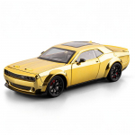 1:24 Dodge Challenger SRT Hellcat Redeye Galvanizuotas Sportinis Automobilis Lydinio Diecast Modelis Automobilio Kolekcija Hobio Dekoracijos Vitrina auksas