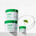 NATURE REPUBLIC Green Derma Mild Cica raminamasis kremas rinkinys 55ml x2 + 9ml mažai dirginantis raminamasis ir drėkinamasis kremas jautriai odai