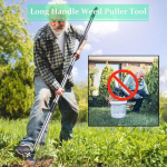 Puller Tool with Long Handle - 60 Manual er Remover Tool, 2 in 1 Hand Rake and Garden Hoe for Gardening one size juoda