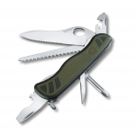 VICTORINOX Kari&scaron;kas peilis &Scaron;veicari&scaron;kas armijos peilis Peilis su dideliu a&scaron;meniu ir kryžminiu atsuktuvu, 10 funkcijų Daugiafunkcis atsuktuvas, &Scaron;veicarijoje pagamintas daugiafunkcis įrankis