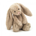 Jellycat Bashful Bunny M pliu&scaron;inis sėdintis auk&scaron;tis smėlio spalvos žaislas, triu&scaron;is, 20cm,