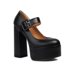 2026 Platformos Sagtis Mary Jane Auk&scaron;takulniai - Moteri&scaron;ki Stori Kulniukai Vienos Juostelės Sceniniai Batai 37 juoda