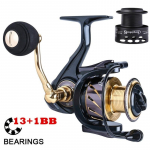 Sukimo ritės 14BB metalinės ritės, itin sklandžiai greitaeigės žūklės ritės Bass žvejybos reikmenų ritės