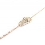 Les Tr&eacute;sors De Lily [L4585] - Bracelet Argent 'Tong' blanc