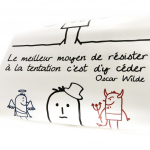 Les Tr&eacute;sors De Lily [L5451] - Planche de stickers 'Proverbes' Le meilleur moyen . . . . . Tentation . . . - Oscar Wilde (50x70 cm) įvairiaspalvis