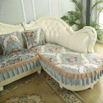 Retro &scaron;enilinis nėriniuotas sofos užvalkalas Gėlėtas odinis sofos užvalkalas Apsauginis porankis kėdės užvalkalas Neslystantis Europea Sofa cover-90x150cm