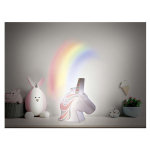 Les Tr&eacute;sors De Lily [A0888] - Veilleuse projection murale 'Licorne My Unicorn' blanc multicolore - 15. 5x13x4. 5 cm įvairiaspalvis