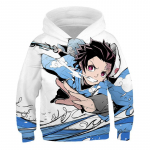 Boys Demon Slayer Hoodie Vaiki&scaron;ki rūbai su gobtuvu Vaiki&scaron;ki palaidinės ilgomis rankovėmis Nauji anime serialai Animaciniai filmai Madingi drabužiai 160