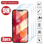 3 vnt grūdintas stiklas, skirtas iPhone 14 13 12 11 Pro Max Mini ekrano apsaugas, skirtas iPhone 14 Pro 7 8 6S Plus SE 2022 X XR Xs Max Glass Huawei P Smart 2019 gryna