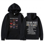 2023 m. Retro Taylor The Eras Tour Butterfly Print Hoody Hip Hop Streetwear Hoodie Unisex Moteri&scaron;ki madingi megztiniai megztiniai, skirti unisex 2XL