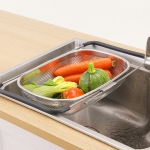 Drain Basket Sink Draining Fine Mesh Durable Easily Store Handy Tool over The Strainer