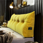 Pagalvė trikampė pagalvėlė nugaros skausmą mal&scaron;inanti sofa juosmens pagalvė Plei&scaron;to formos pagalvė dekoratyvinėms pagalvėms lovoms 80 * 50 * 20cm geltona