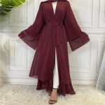 Dubajus Abaya &scaron;ifono madingi megztiniai, musulmonai moterims, kuklus chalatas Turkija kaftanas ramadanas arabi&scaron;ki islami&scaron;ki drabužiai M vynas