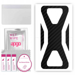apgo Protective Skin Sticker for the back compatible with Black Shark 3, Wrap Film, Foil, Vinyl - Pattern Carbon Black