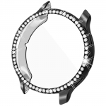 TPU laikrodžio dangtelio imitacijos deimantinis apsauginis dėklas, skirtas Garmin Venu 3/3S i&scaron;maniajam laikrodžiui Unisex galvanizuotu mink&scaron;tu apvalkalu 3S juoda