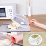 Mikrobangų krosnelės dangtis, neapta&scaron;kantys mikrobangų maisto dangteliai su rankena ir garų i&scaron;leidimo angomis, atsparūs auk&scaron;tai temperatūrai, BPA plastikas, tik įprastas dangtis oranžinė