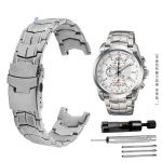Klasikinė 22 mm nerūdijančio plieno apyrankė, skirta &bdquo;Casio EF-550 EF-524&ldquo; sidabriniam dirželiui, sagties apyrankei, metaliniam diržui, vyri&scaron;kam laikrodžio grandinėlei. 22mm