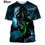 Nauji vasariniai &bdquo;Predator&ldquo; 3D spausdinimo mar&scaron;kinėliai, kasdieniai, juokingi, vyri&scaron;ki, moteri&scaron;ki, trumpomis rankovėmis, didelio dydžio drabužiai, vir&scaron;utiniai mar&scaron;kinėliai, kvėpuojantys ir vėsūs M