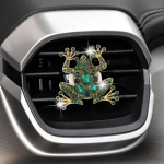 1vnt Miela varlė automobilio oro ventiliacijos spaustukas Bling oro gaiviklio spaustukas Kalnų kri&scaron;tolinis automatinio difuzoriaus dekoravimas Kūrybi&scaron;ki automobilio interjero priedai žalia