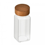 Su akacijos medienos dangteliais, stikliniais sandariais prieskonių indeliais, skaidriais laikymo bakais maisto laikymo sandarikliais 2