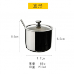 Nerūdijančio plieno prieskonių dėžutė Virtuvės reikmenys Prieskonių indelis Prieskonių stiklainis Pagardų buteliukai Cukrinė Druskinė Prieskonių stiklainis