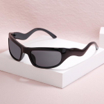 Vyri&scaron;ki Y2K vėjui atsparūs sportiniai akiniai nuo saulės - Europieti&scaron;ko ir amerikieti&scaron;ko stiliaus, unikalios formos Sand Brown Frame, Tea Lens