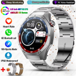 Naujas i&scaron;manusis laikrodis vyrams NFC HD AMOLED ekranas GPS judėjimo trajektorija &scaron;irdies ritmas Bluetooth skambutis sportinis i&scaron;manusis laikrodis IP68 belaidis įkrovimas Steel sidabras