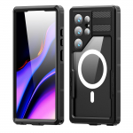IP68 Vandeniui atsparus dėklas Samsung Galaxy S24 S25 Ultra S24 Plus telefonui, skirtas lauko nardymui, atsparus dulkėms, atsparus vandeniui, skirtas povandeniniam naudojimui For Galaxy S24 juoda