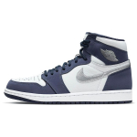 Air Jordan 1 Retro High CO.JP Midnight Navy 2020 Unisex Sportbačiai Mėlyni Balti Metalizuoti Sidabriniai DC1788-100 44