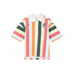 Nike Spalvotų Blokų Dryžuoti Laisvi Spausdinti Trumpomis Rankovėmis Drop Shoulder Mar&scaron;kinėliai Moteri&scaron;ki Vir&scaron;utiniai Drabužiai Summit-White FQ0701-123 L