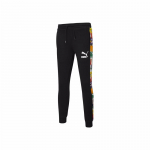 Puma Spausdinti užtraukiami sportiniai bėgiojimo kelnės vyrams, juodos spalvos 531291-01 XL
