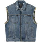 Levis Laisvo kirpimo su gobtuvu ir užtrauktuku liemenė vyrams, su ra&scaron;tais, patogi, tamsiai mėlyna 002WY-0001 S