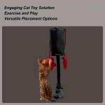 1 vnt. Interaktyvus katės bokso žaislas Katės bokso mai&scaron;as Savaranki&scaron;kai stovintis žaidimų takelis kačiukams Streso mažinimas Katės žaislas Patvarus įbrėžimų treniruoklis CN