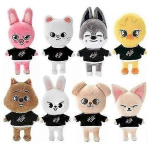 Vaikams Skzoo Stray Kids 8 dalių pliu&scaron;inių lėlių rinkinys Kolekcinis mink&scaron;tas žaislas Kawaii Dovana