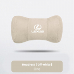 Suede automobilio sėdynės galvos atrama Lexus Fsport RX330 IS250 Ct200h ES300h RX350 GX460 LX570 atminties putplasčio kaklo pagalvėlė Automobilio priedai HD7 beige