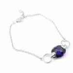 Les Tr&eacute;sors De Lily [G9359] - Bracelet Argent 'Linda' am&eacute;thyste