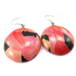 Les Tr&eacute;sors De Lily [K0287] - Boucles Cr&eacute;ateur 'Vahin&eacute;' rose noir