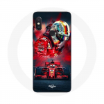 Coque pour Xiaomi Redmi Note 5 AI Dual Camera Formule 1 Sebastian Vettel Pilote F1 Rouge